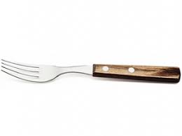 Fourchette inox avec manche en bois