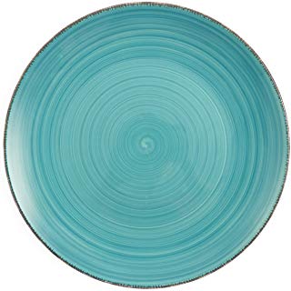 Assiette plate nature turquoise 28cm