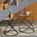 Lot de 2 tables appoint Etnik Cuivre