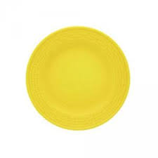 Assiette plate 25cm jaune