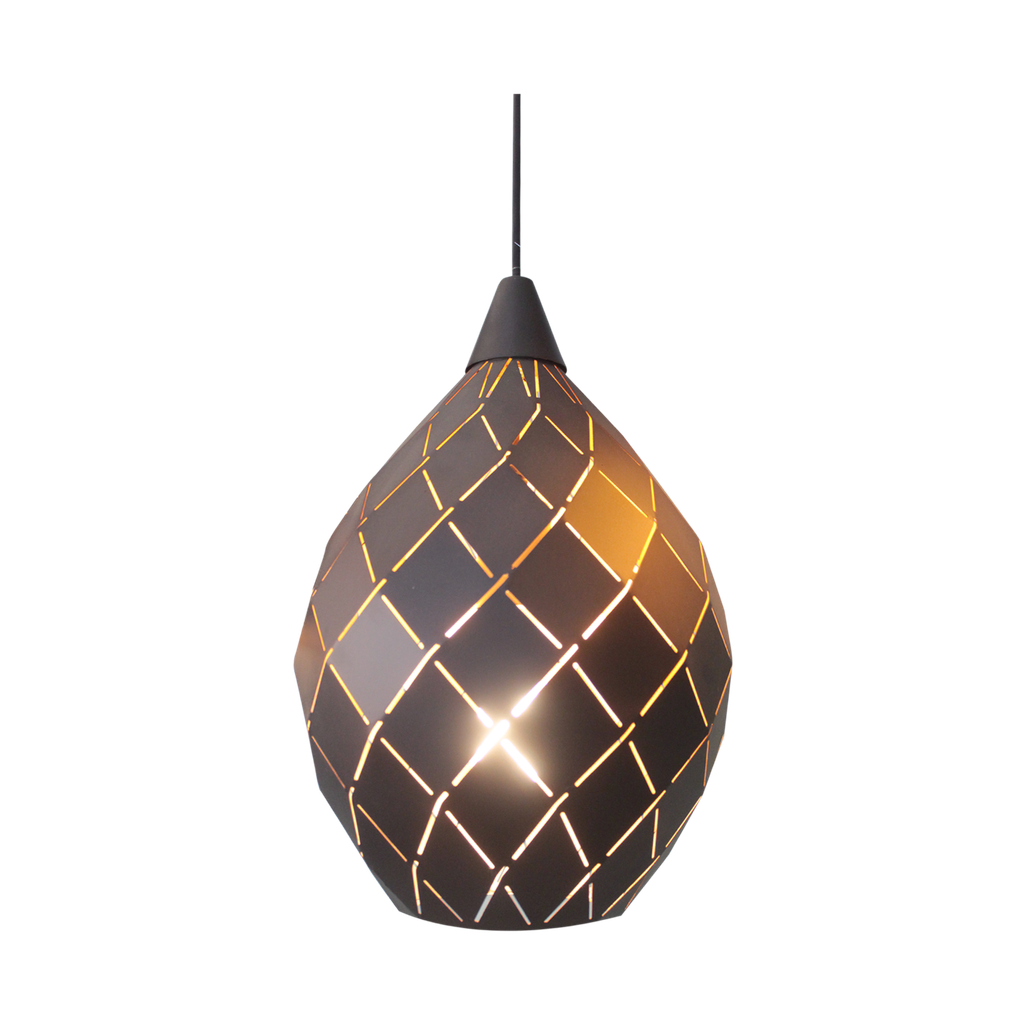 Luminaire deco noir oval