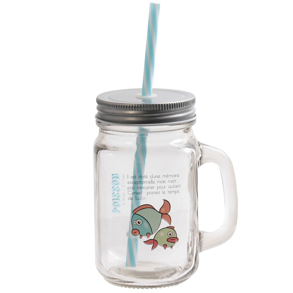 Mason jar poisson 45cl m6 a1/m6