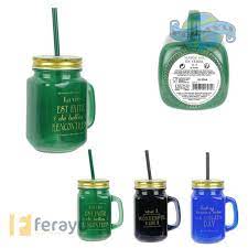 Mason jar teinte couvercle dore 45cl m18 a4/m18