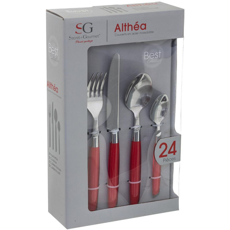 Menagere 24Pcs Althea Rouge Secret de Gourmet