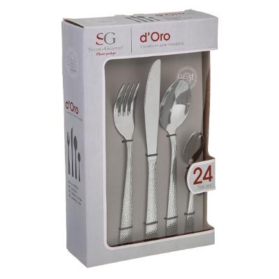 Menagere inox set de 24pces d'oro SECRET DE GOURMET