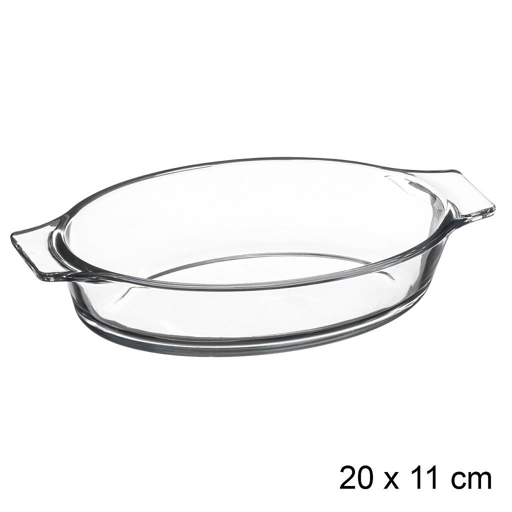 Mini plat ovale en verre 20x11cm