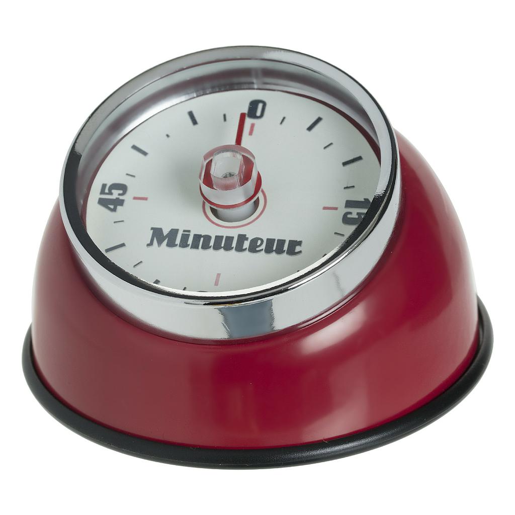 Minuteur retro magnet rouge rc