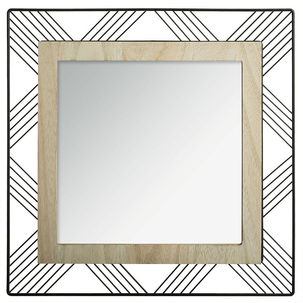 Miroir carre met/mdf Joe D45cm