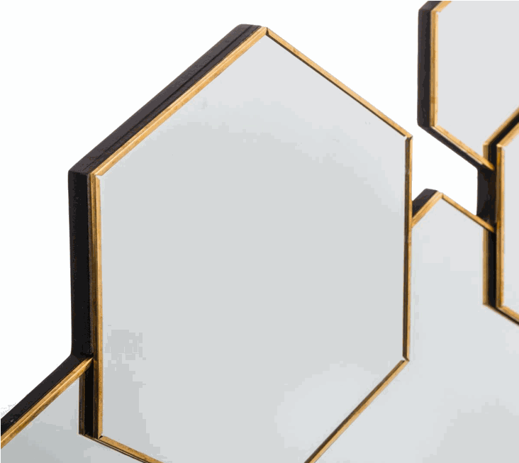 Miroir multi hexagones Lila 61x37cm ATMOSPHERA