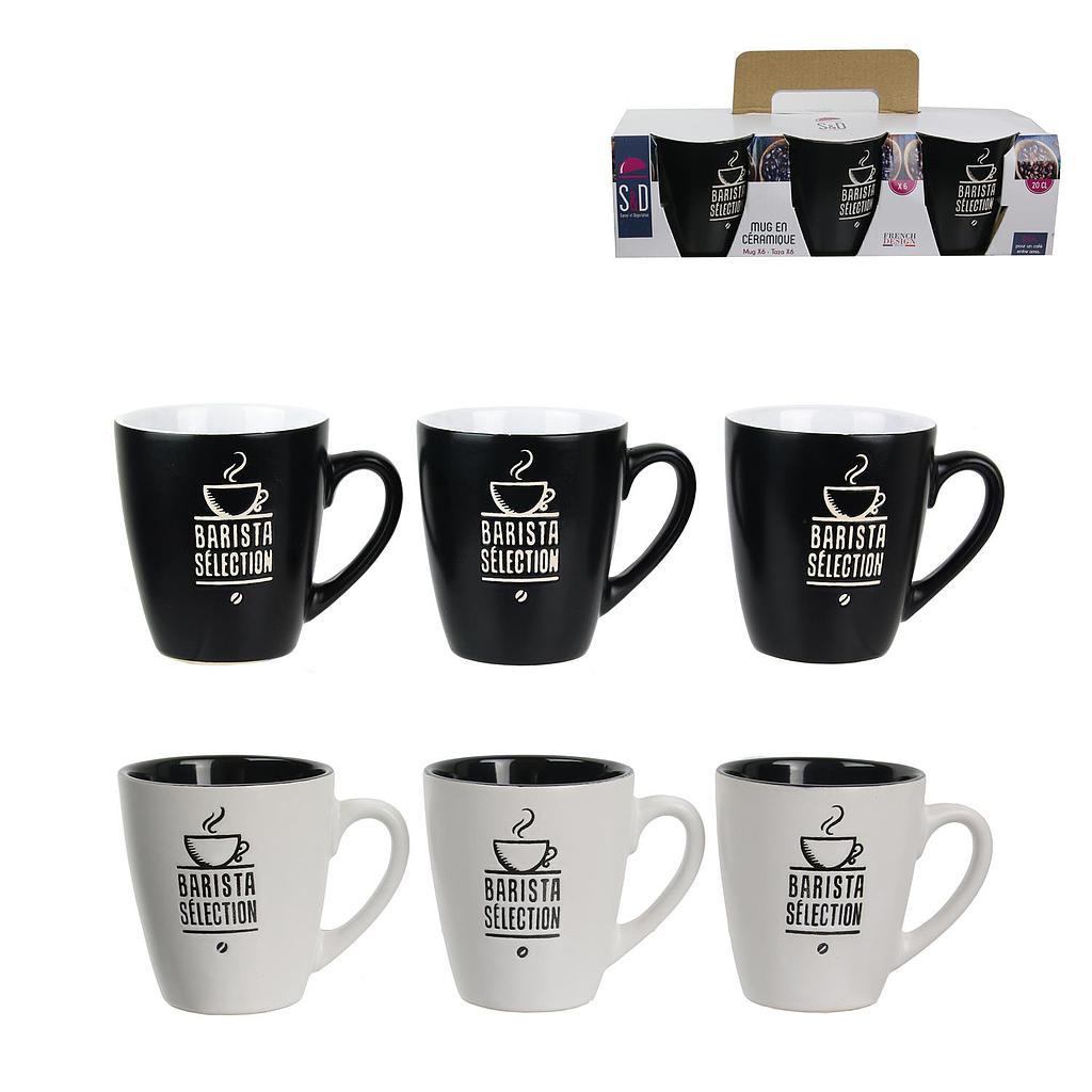 Mug set de 6pces 20cl barista