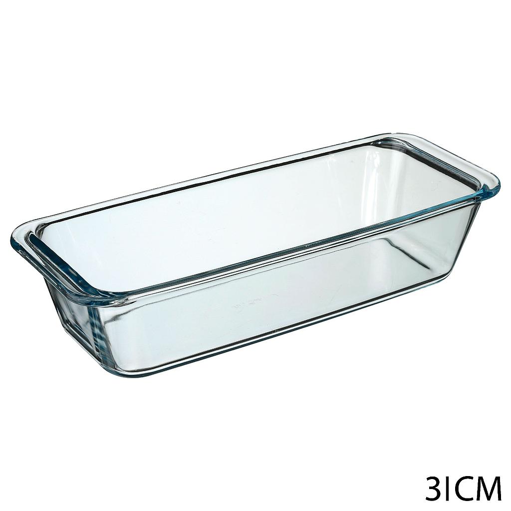 Plat cake verre 31x12cm BORCAM