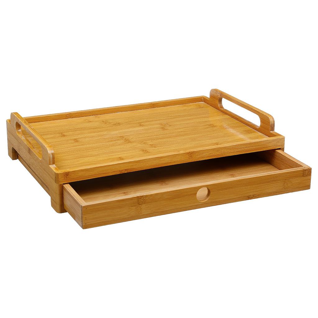 Plateau tiroir bambou 43x31cm