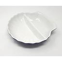 Plat moule frite blanc 24x25cm ceramique