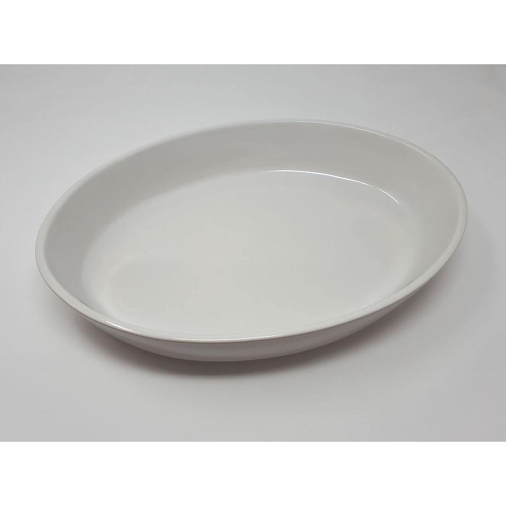 Plat oval GM blanc ceramique ENJOY