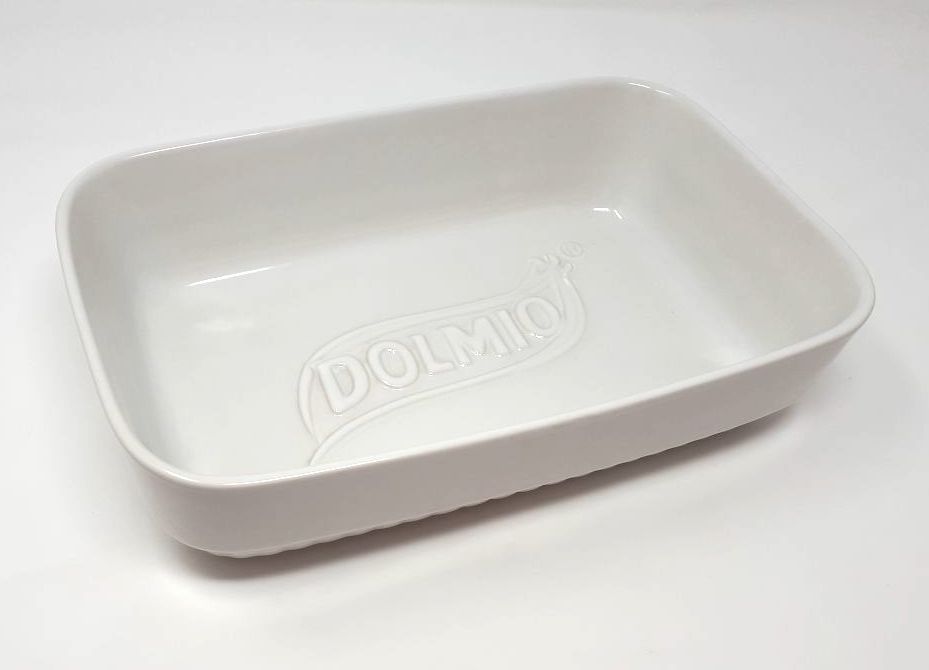 Plat rectangle blanc ceramique 28x18cm DOLMIO