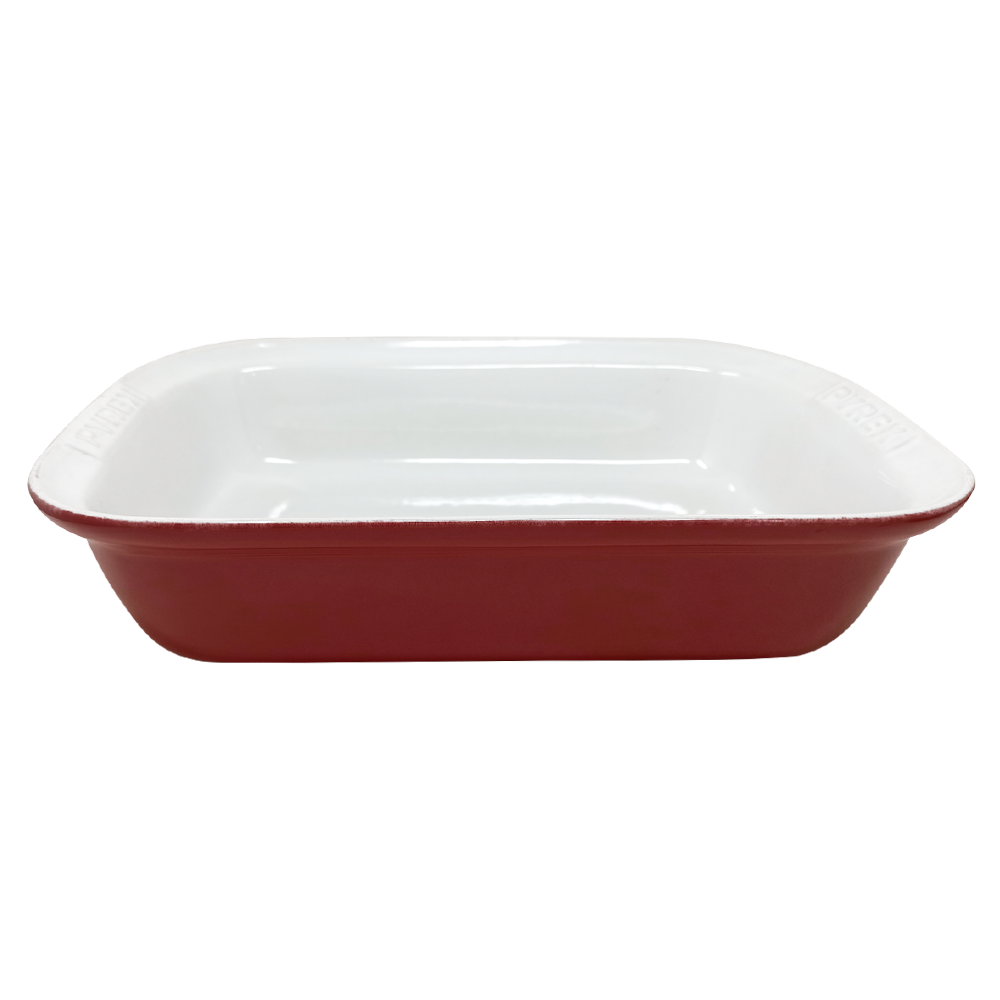 Plat rectangle TGM ceramic rouge/blanc 34,5x24,5cm PYREX