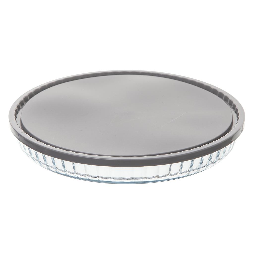 Plat tarte verre +couv 27