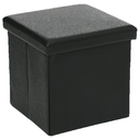 Pouf pliant carre Pvc Noir 38x38cm