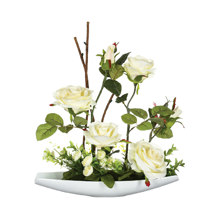 Compo Rose ceramique H36,5cm