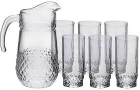 Set de 7pcs avec 1 Jug et 6 verres PASABAHCE