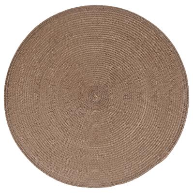 Set de table tresse rond taupe 