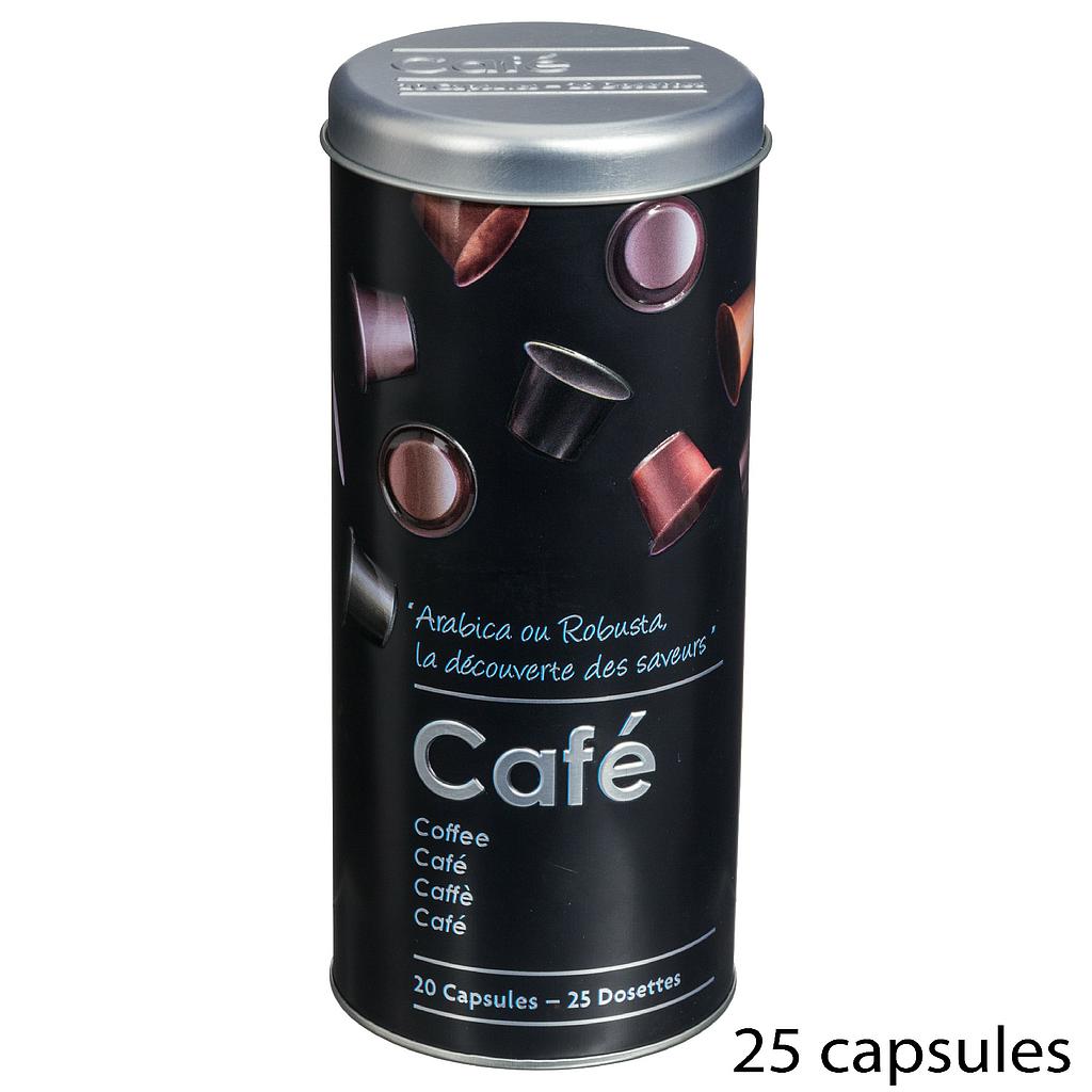 Boite a capsules Relief Ii 17cm Noir