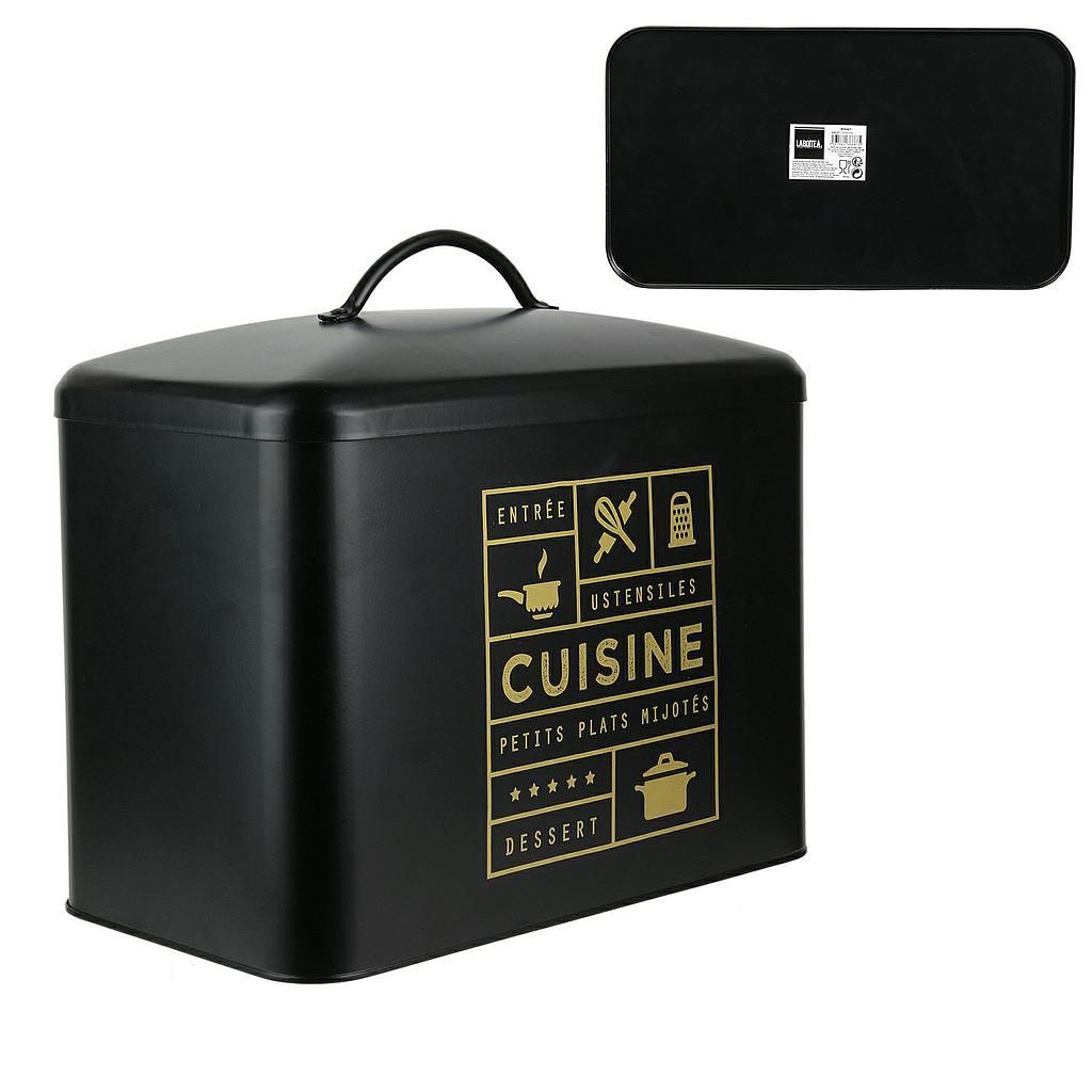 Boite de rangement cuisine metal black mat m4 a1/m4