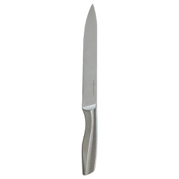 [120314] Couteau a trancher en inox forge Sp 34cm Gris