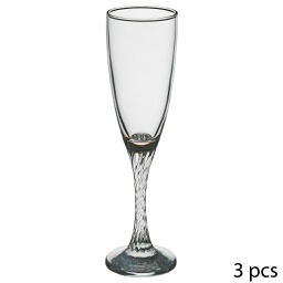 [44307] Flute de champagne 15cl set de 3pces twist