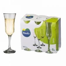 [78340200774305] Flute de champagne set de 6pcs 19,5cl lirio NADIR