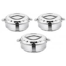 [NT00377] Hot pot set de 3pces 1L 1,5L 2,5L inox CAREWELL