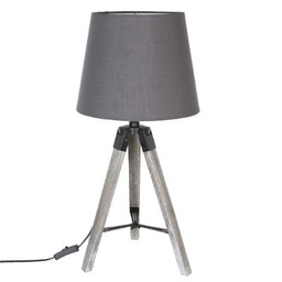 [136663B] Lampe bois Trep Runo Gris ATMOSPHERA