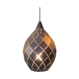 [BS29/1H] Luminaire deco noir oval