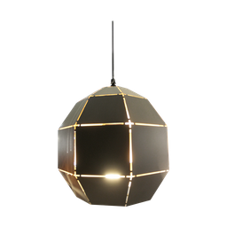 [BS30/1H] Luminaire deco noir rond