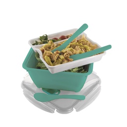 [KA1444] Lunch box compartiment avec 3couverts