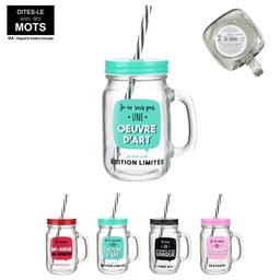 [MO1211] Mason jar 45cl avec pipette