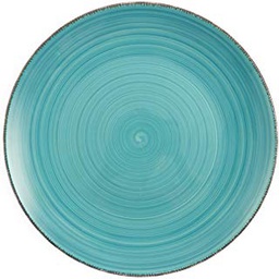 [154053C] Assiette plate nature turquoise 28cm