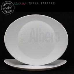 [NT00193] Assiette plate ovale 27x24cm PROMETEO