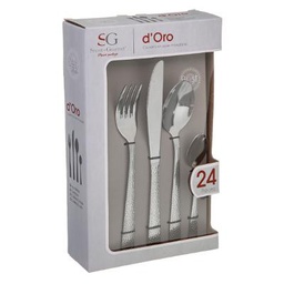 [134854] Menagere inox set de 24pces d'oro SECRET DE GOURMET