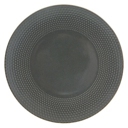 [154239A] Assiette plate perle gris 27cm