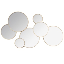 [158160B] Miroir multi rond Lila 61x37cm ATMOSPHERA