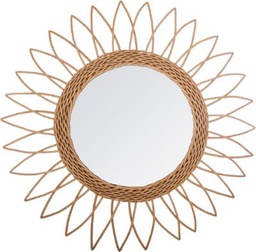 [158214] Miroir rotin sol pointu d50cm ATMOSPHERA