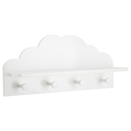 [127163B] Patere nuage blanc x4