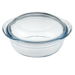 [63150200807998] Plat de cuisson GM rond avec couvercle en verre NADIR 