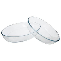 [118532] Lot de 2 plats en verre oval Transparent BORCAM