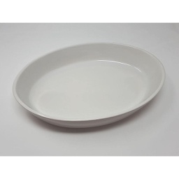 [NT00143] Plat oval GM blanc ceramique ENJOY