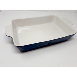 [NT00137] Plat rectangle anses bleu/blanc ceramique FONTIGNIAC