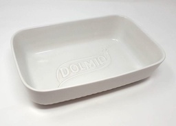 [NT00134] Plat rectangle blanc ceramique 28x18cm DOLMIO