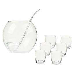 [135841] Service a punch en verre 8pcs