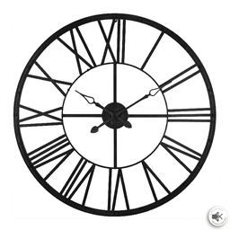 [162262C] Horloge metal vintage Noir D96cm